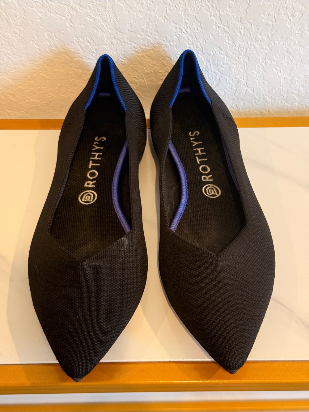 Rothy's Women's Black Pointed Knit Flats